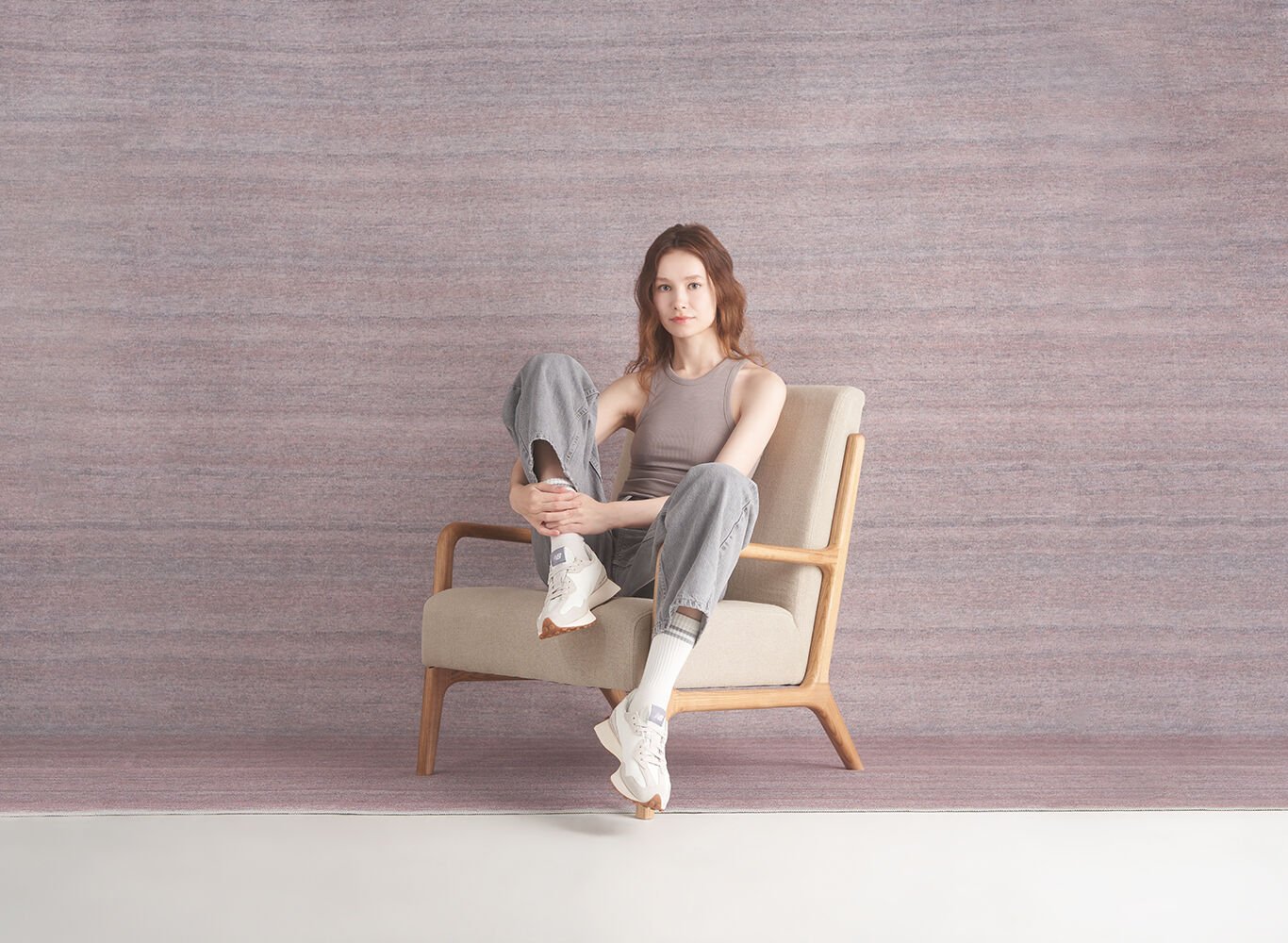 まちゃえ New Balance 327 Athletic Shoe - Little Kid - Silver Birch